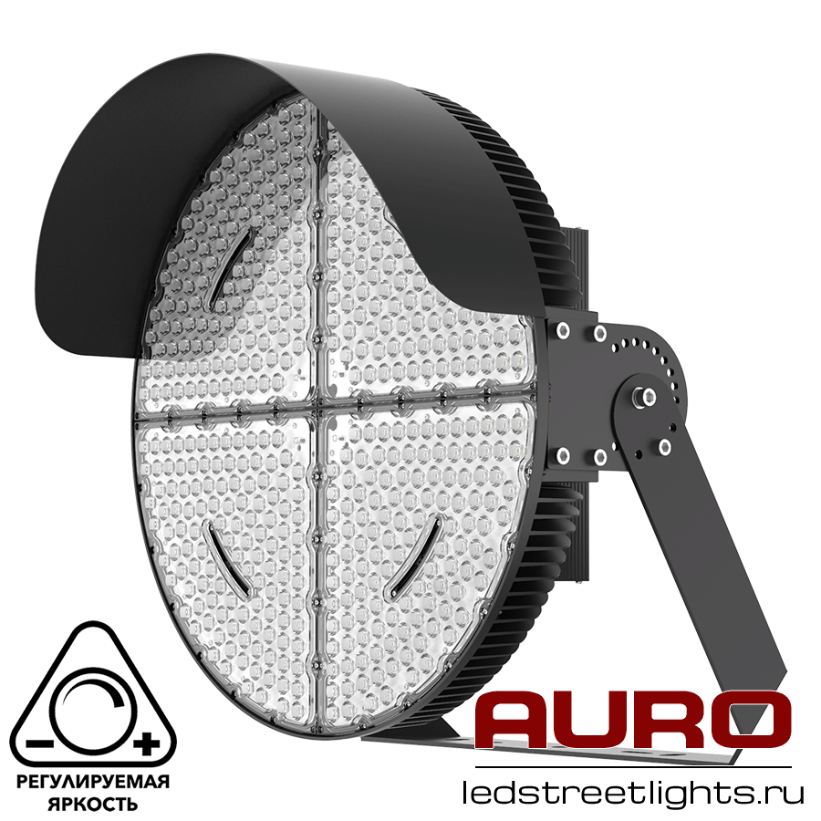 Мощный светодиодный прожектор AURO-PRO-FL-Q1-1200 с встроенной функцией диммирования